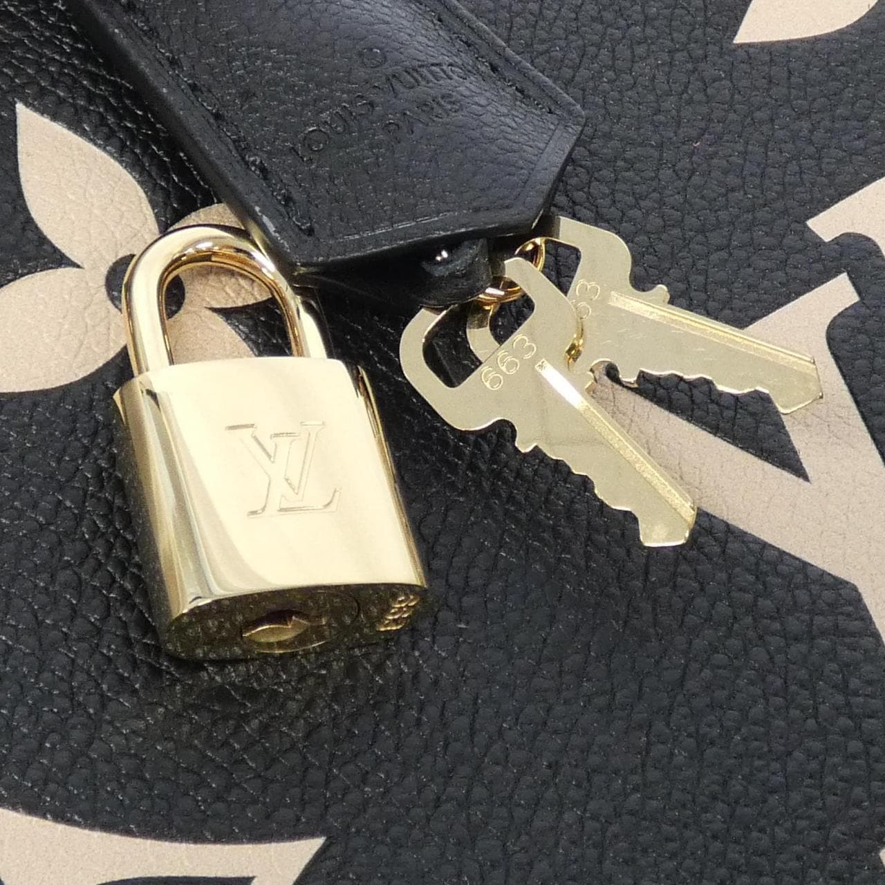 LOUIS VUITTON Bicolor Monogram Empreinte Montaigne BB M45778 Bag