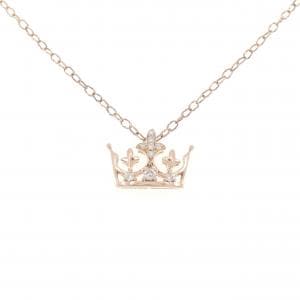 10KPG/K10PG クラウン ダイヤモンド ネックレス 0.11CT