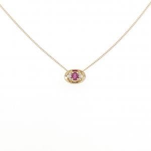 K18YG ルビー ネックレス 0.20CT