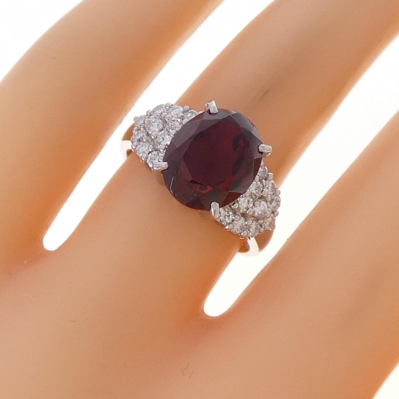 PT900 ガーネット リング 3.99CT