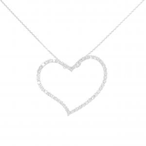 K18WG ハート ダイヤモンド ネックレス 1.00CT