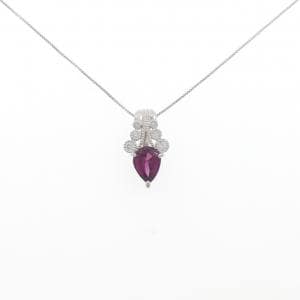 PT900/PT850 ガーネット ネックレス 1.33CT