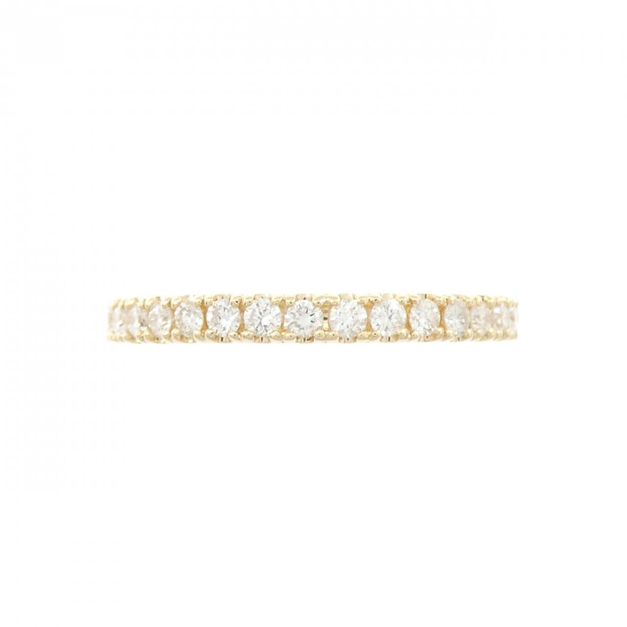 【リメイク】K18YG ハーフエタニティ ダイヤモンド リング 0.32CT