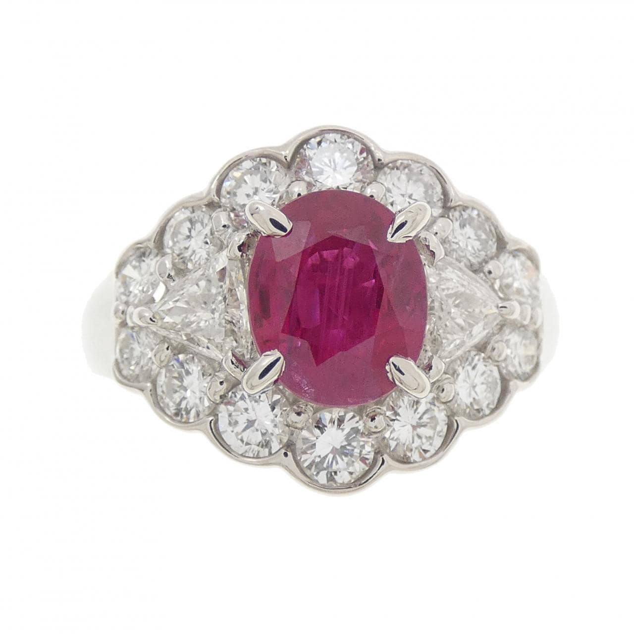 PT900 ルビー リング 1.36CT