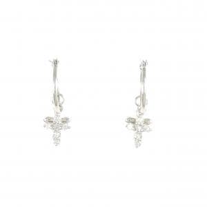PT900 2WAY クロス ダイヤモンド ピアス 0.30CT