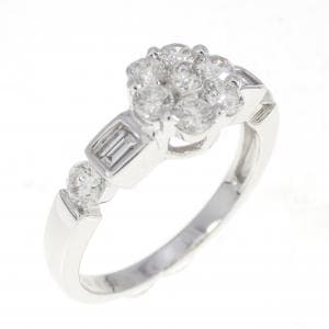 750WG ダイヤモンド リング 0.80CT