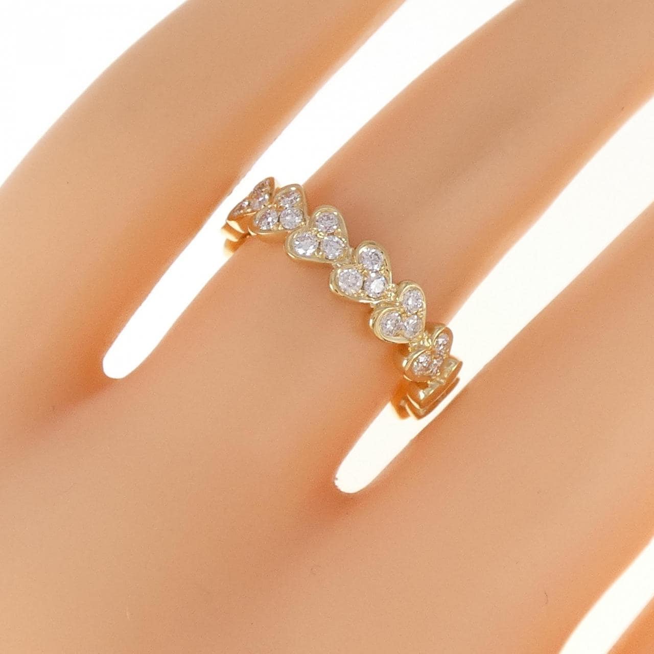 750YG ハート ダイヤモンド リング 0.37CT