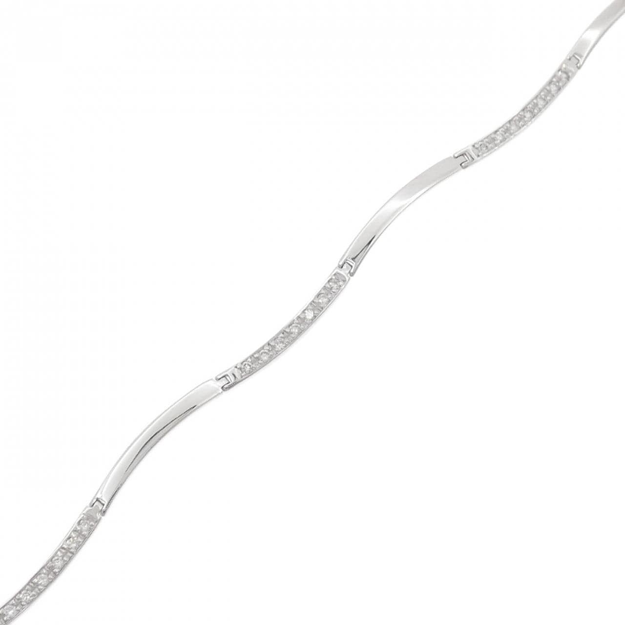 K18WG ダイヤモンド ブレスレット 0.35CT