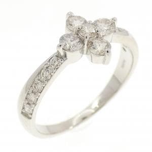 【新品】PT950 フラワー ダイヤモンド リング 0.50CT