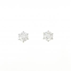 【リメイク】PT900/ST ダイヤモンド ピアス 0.527CT 0.534CT E VS2-SI1 VG