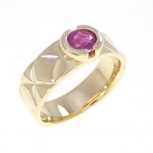 K18YG ルビー リング 0.48CT