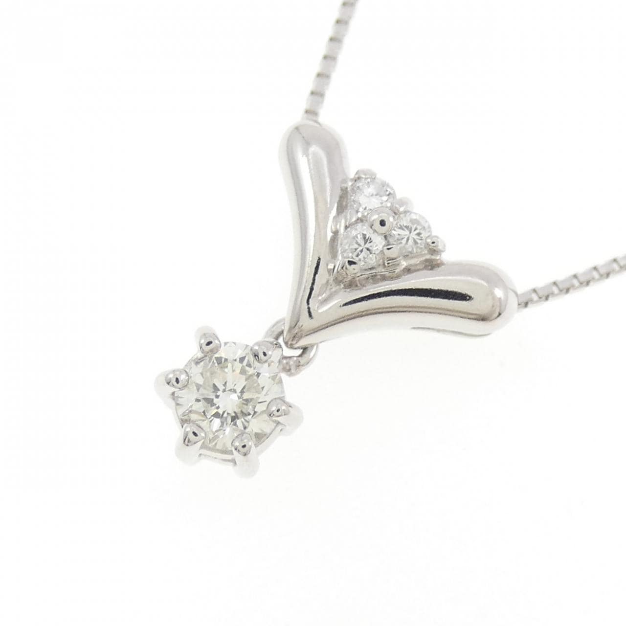 PT900/PT850 ダイヤモンド ネックレス 0.32CT