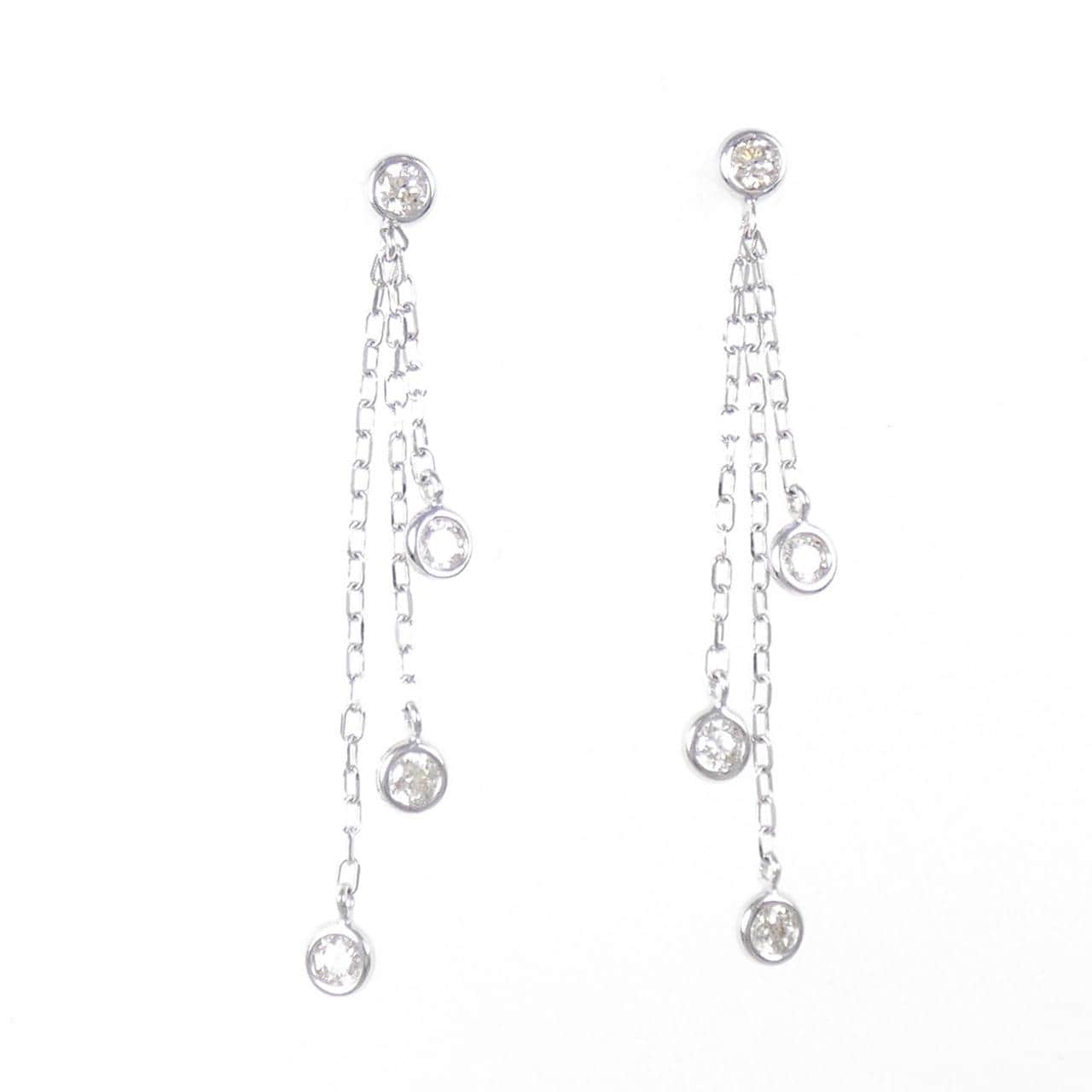 K18WG ダイヤモンド ピアス 0.20CT