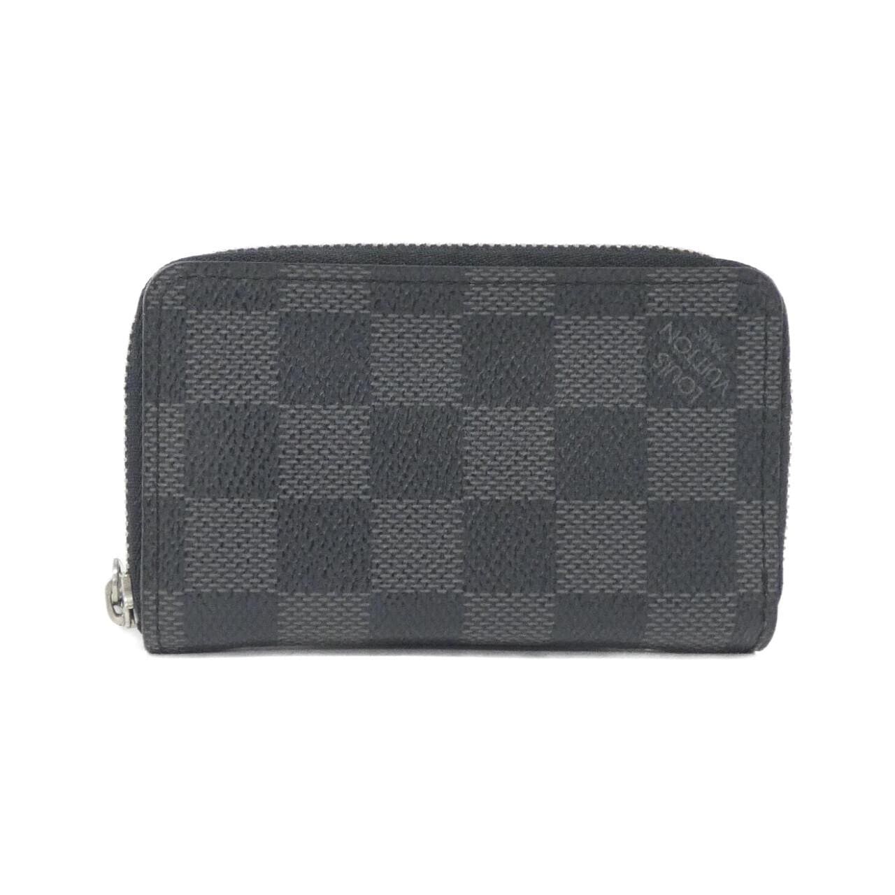 LOUIS VUITTON Damier Graphite Zippy Coin Purse N63076 INCASE