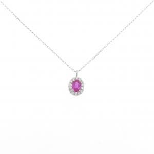 【新品】PT900 ルビー ネックレス 0.20CT