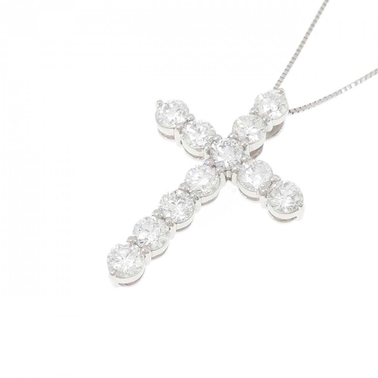 PT900/PT850 クロス ダイヤモンド ネックレス 2.667CT