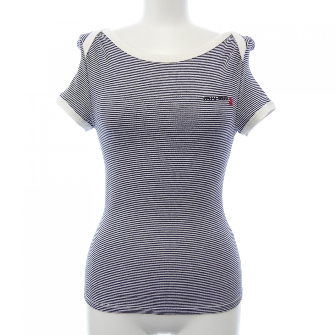 ミュウミュウ MIU MIU PETIT BATEAU リブジャージーTシャツ MJN563 SOOO 161J Tシャツ
