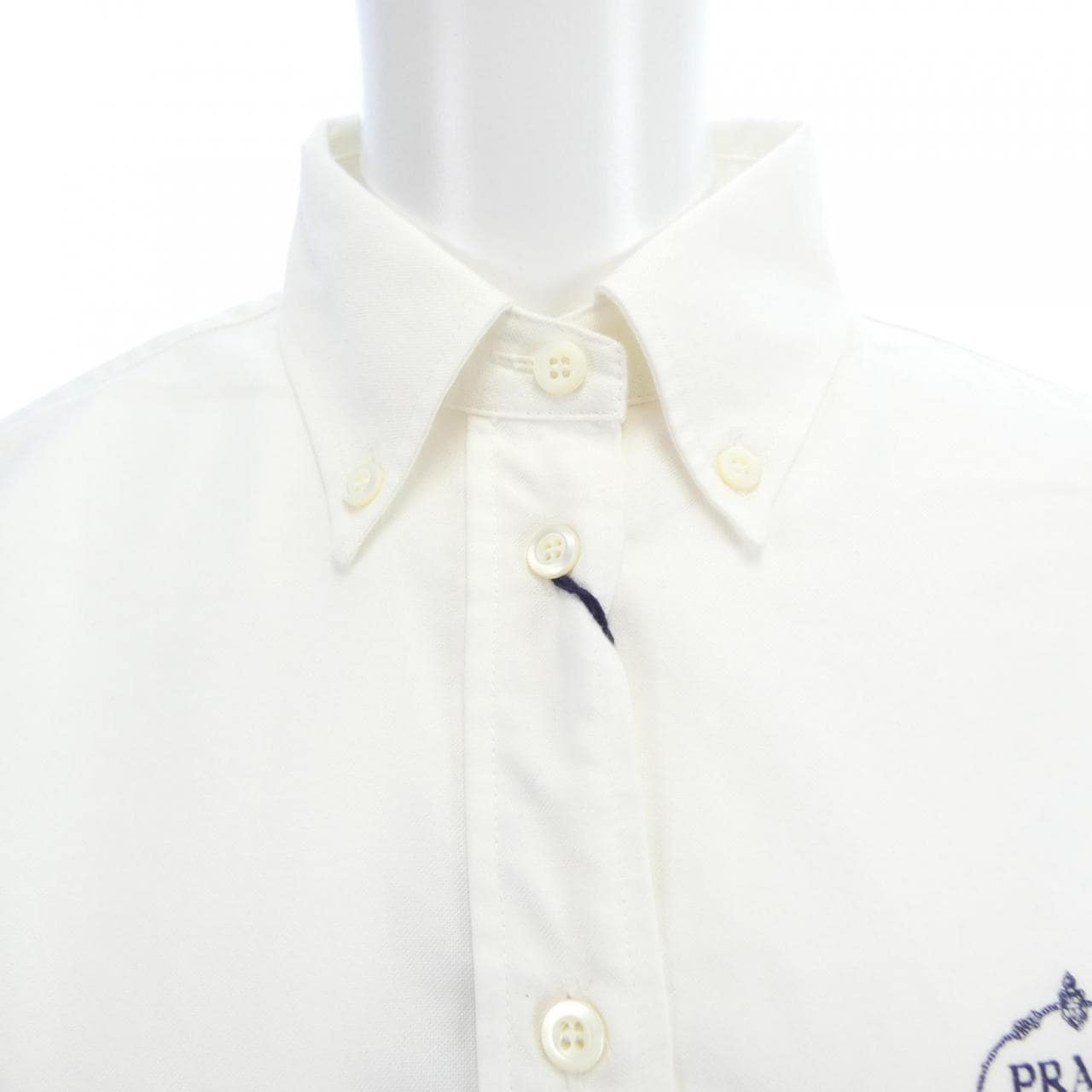 プラダ PRADA エンブロイダリー オックスフォードコットン シャツ P497GR SOOO 14JW シャツ