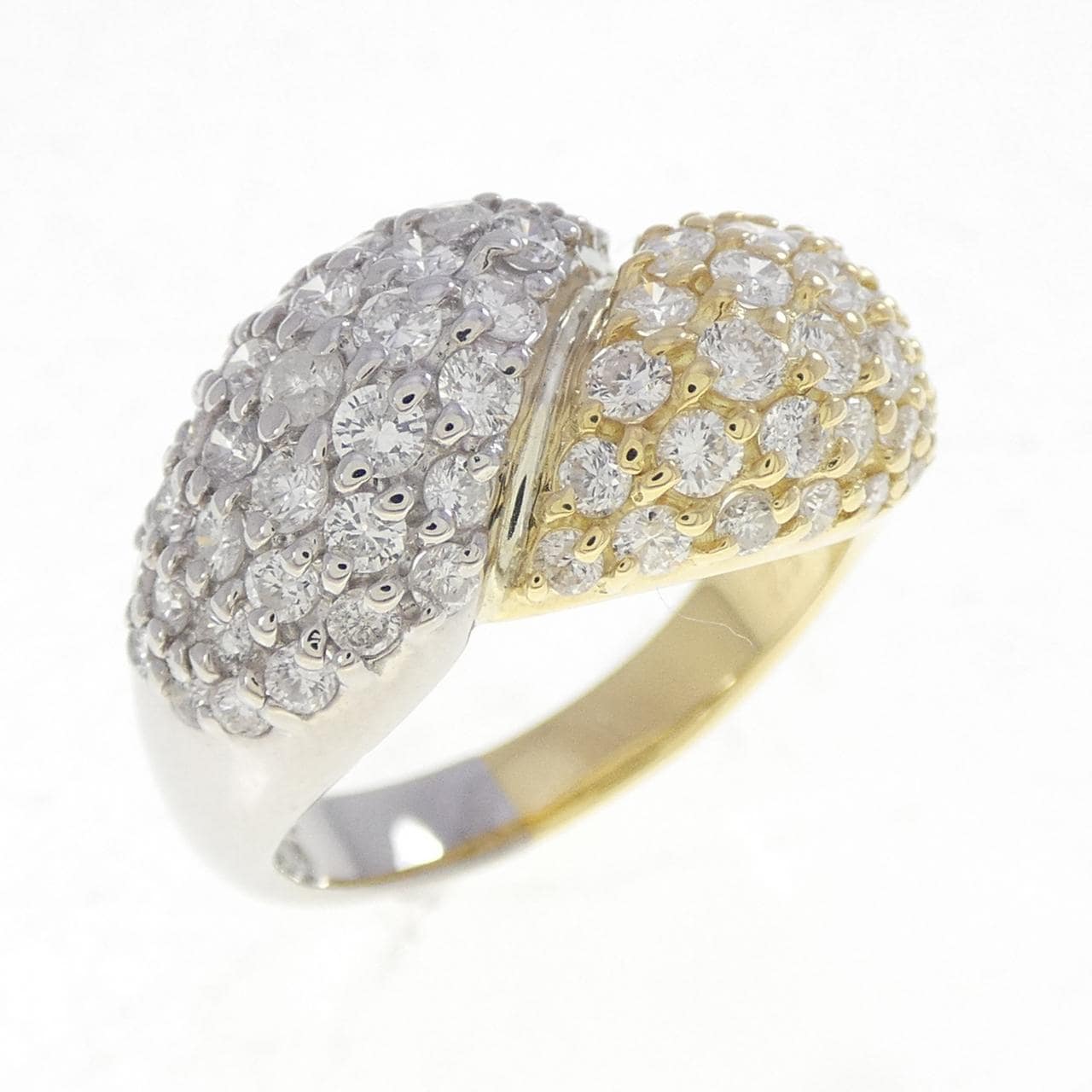 PT900/K18YG パヴェ ダイヤモンド リング 1.52CT