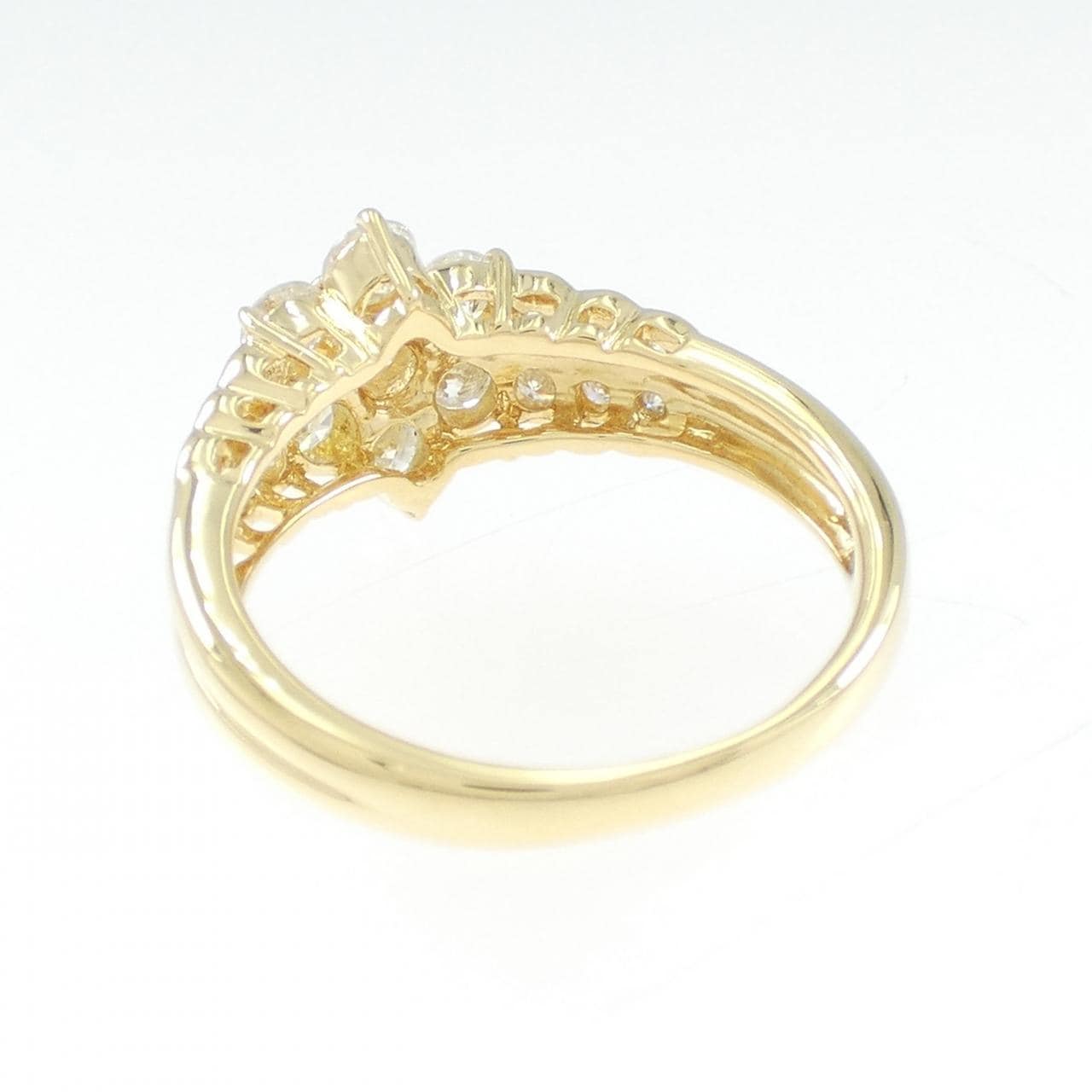 K18YG フラワー ダイヤモンド リング 1.00CT