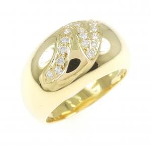 750YG イニシャルN ダイヤモンド リング