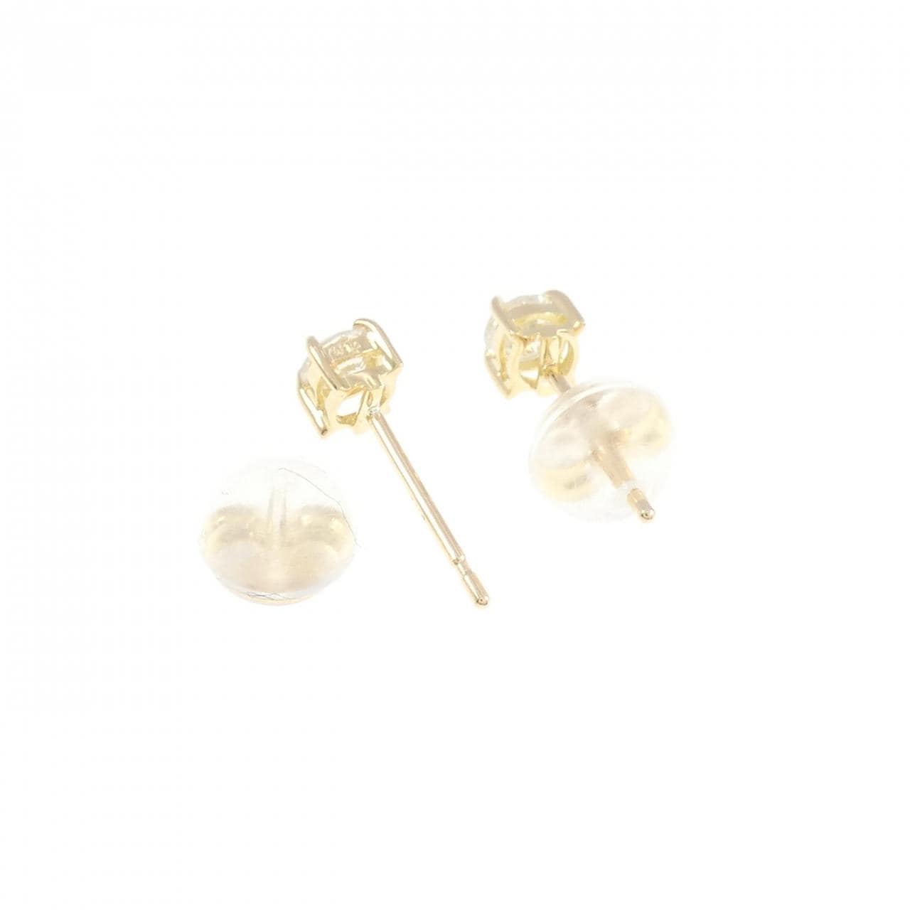 [Remake] K18YG solitaire Diamond earrings 0.20CT