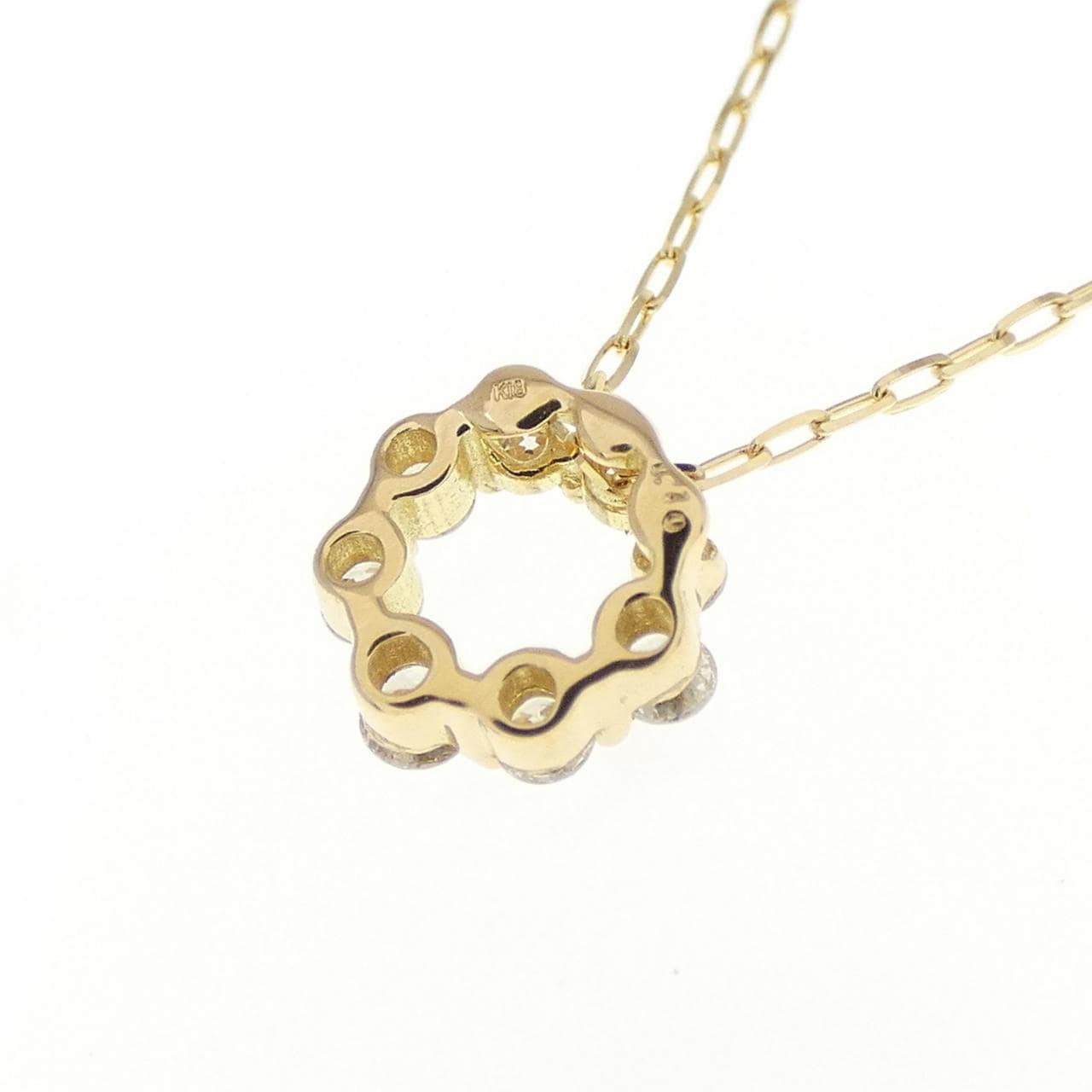 [BRAND NEW] K18YG Diamond necklace 0.10CT