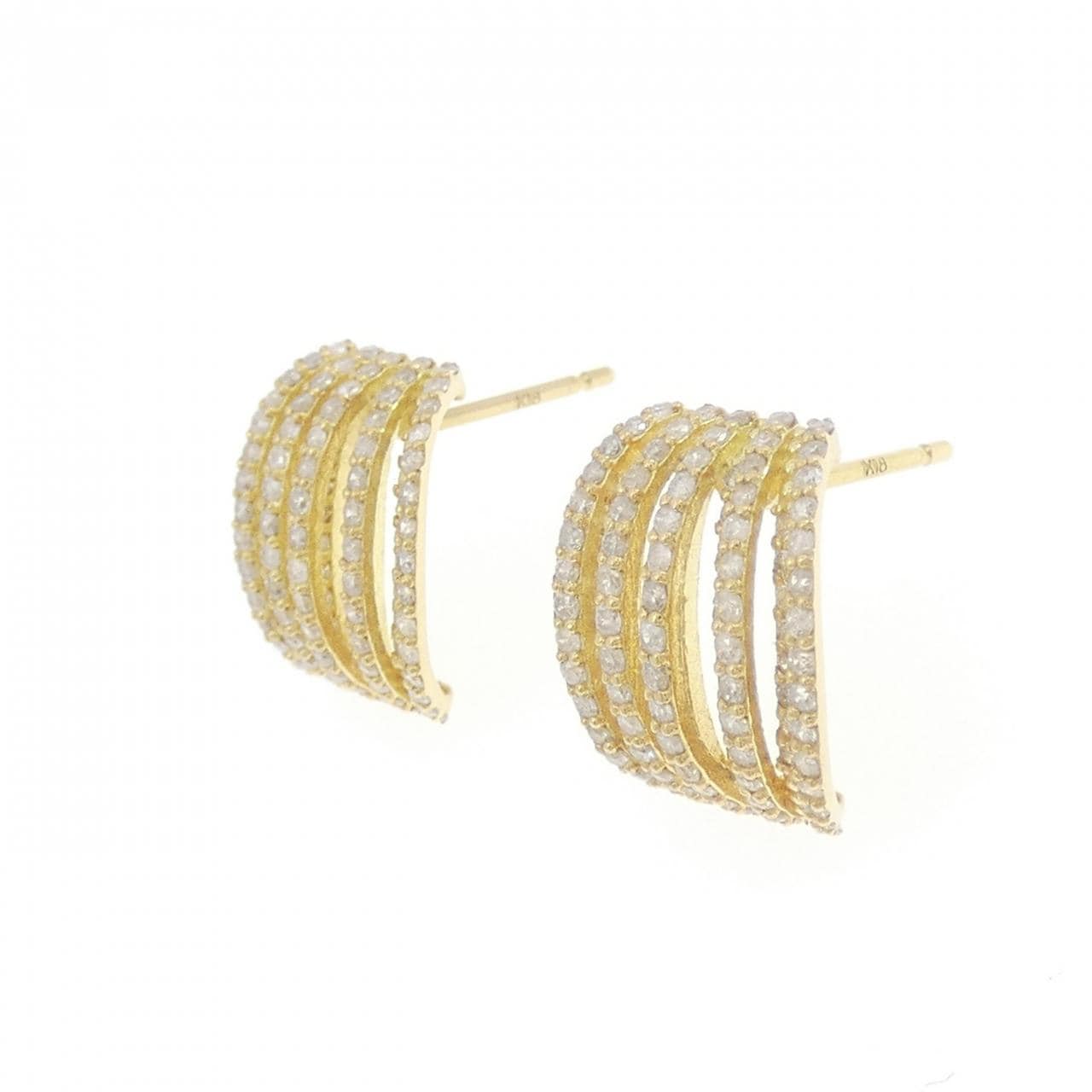 K18YG ダイヤモンド ピアス 1.00CT