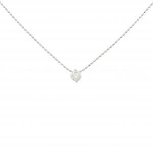 PT900 ソリティア ダイヤモンド ネックレス 0.23CT
