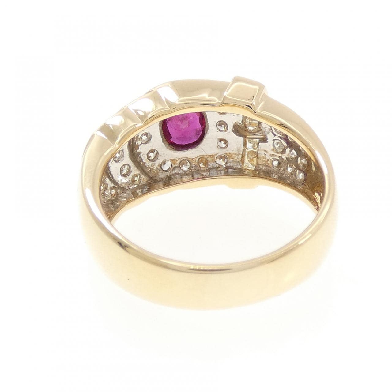 K18YG ルビー リング 0.39CT