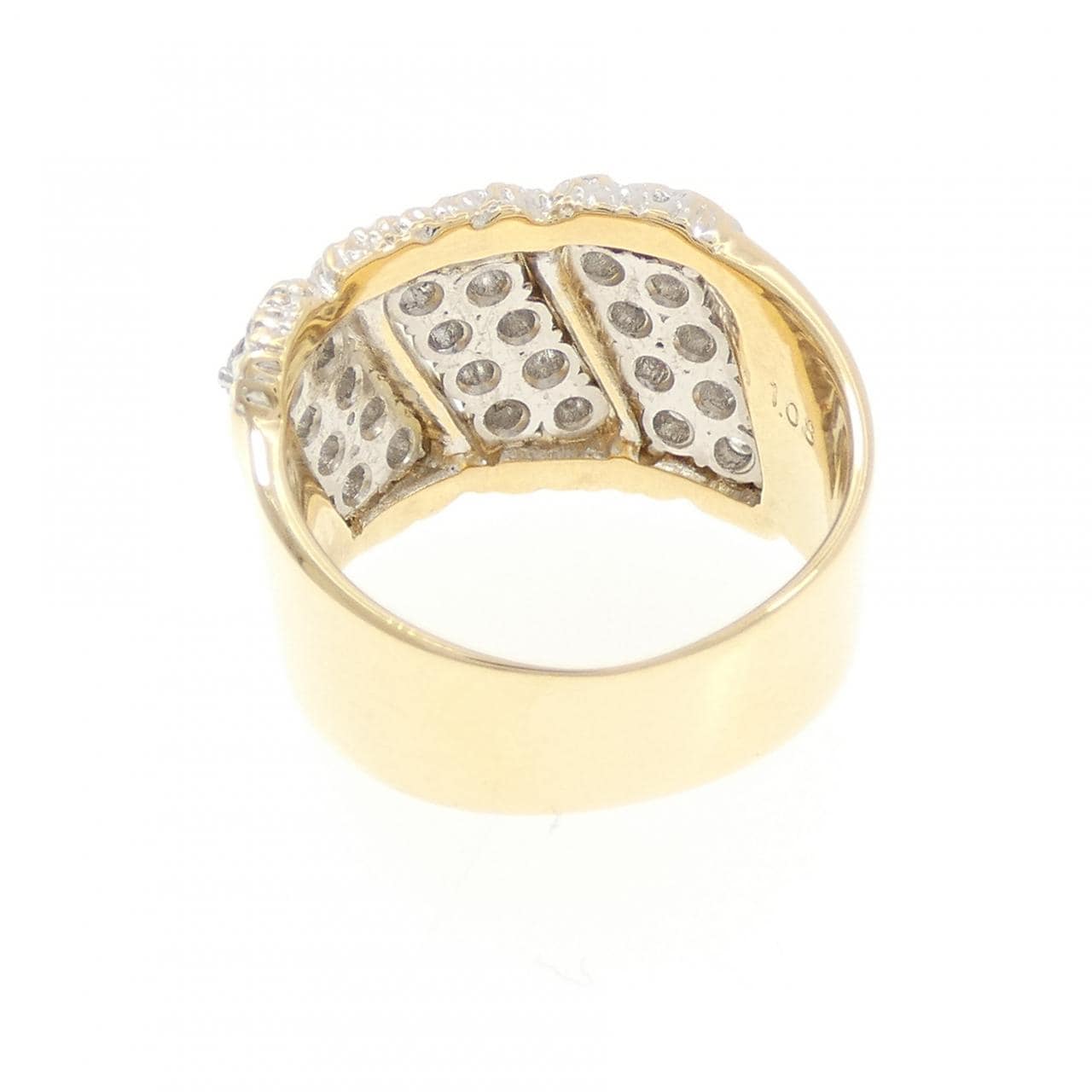 K18YG/PT ダイヤモンド リング 1.08CT