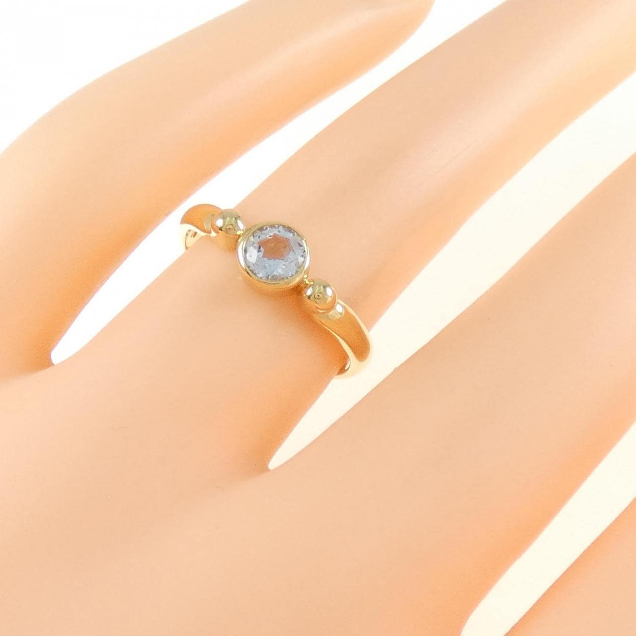 K18YG アクアマリン リング