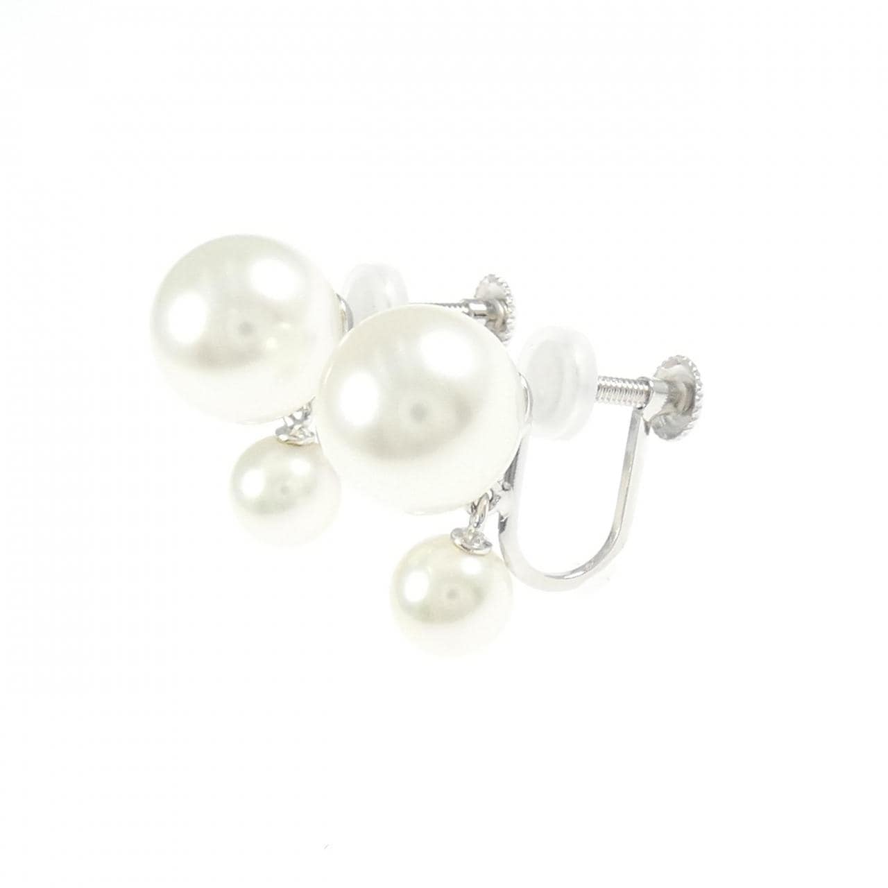 K18WG アコヤパール イヤリング