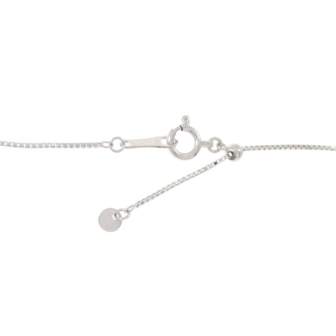 PT900/PT850 ムーン ダイヤモンド ネックレス 0.219CT