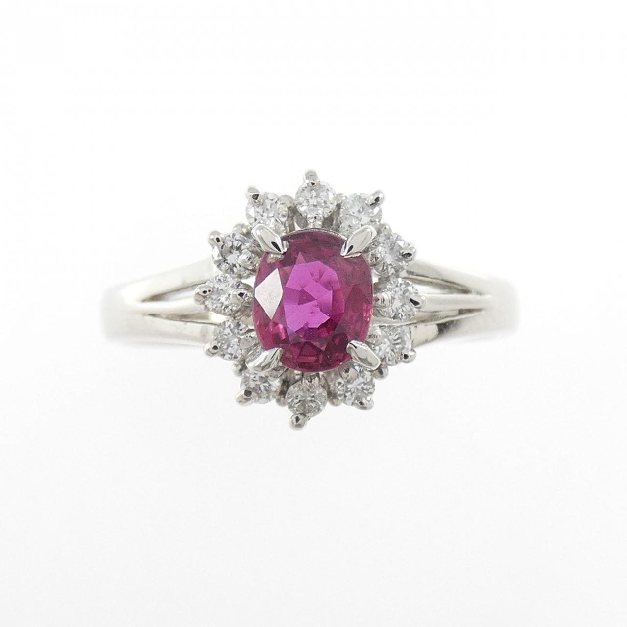 PT900 ルビー リング 0.45CT