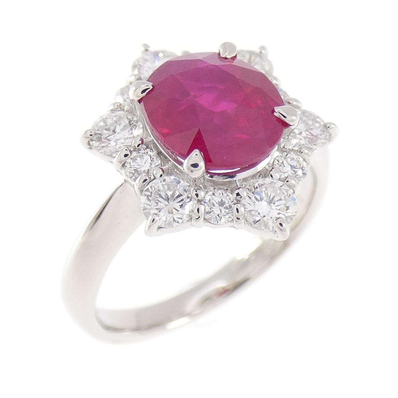 PT900 ルビー リング 2.07CT