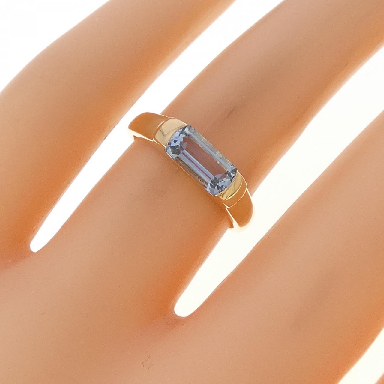 K18YG アクアマリン リング 0.58CT