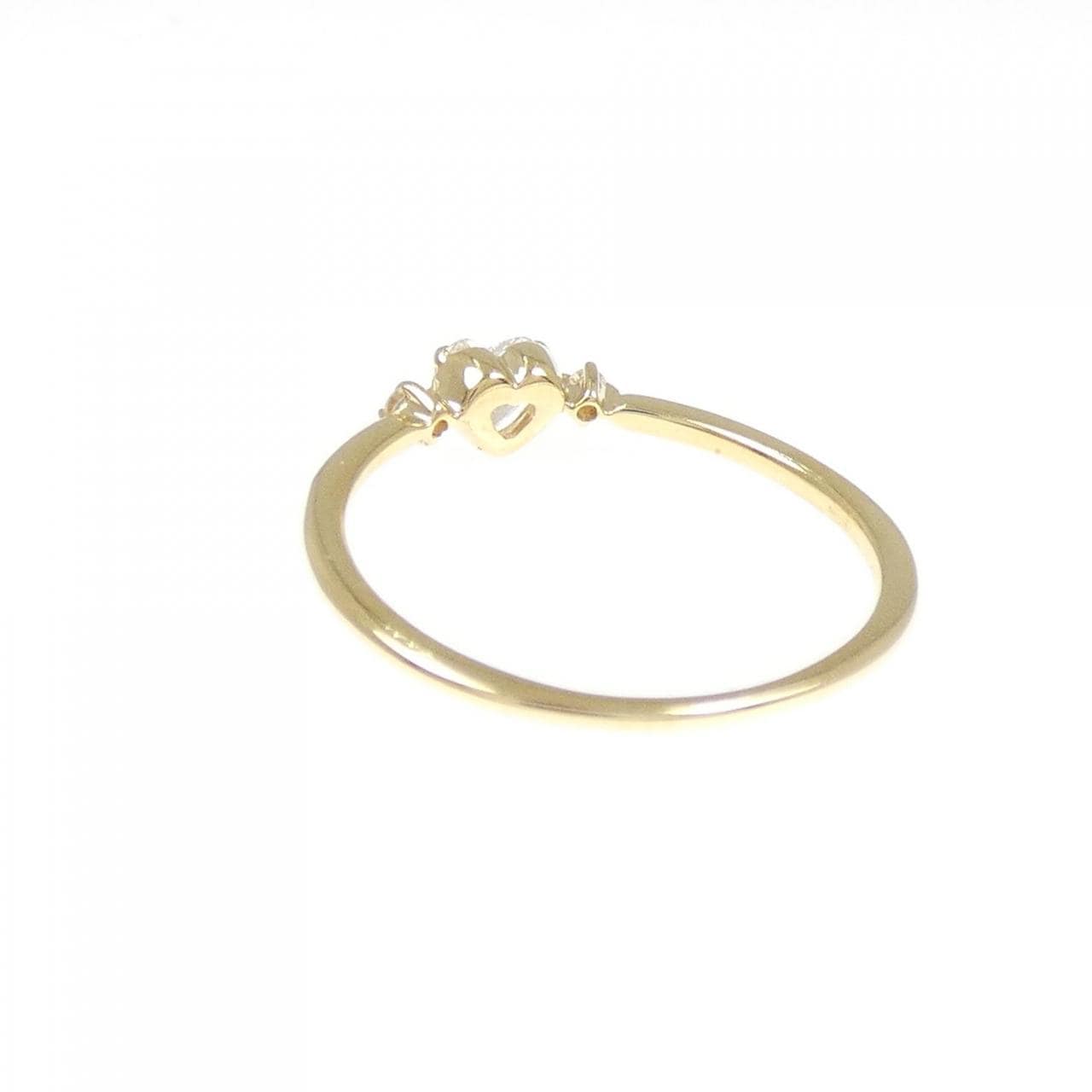 K18YG ハート ダイヤモンド リング 0.13CT