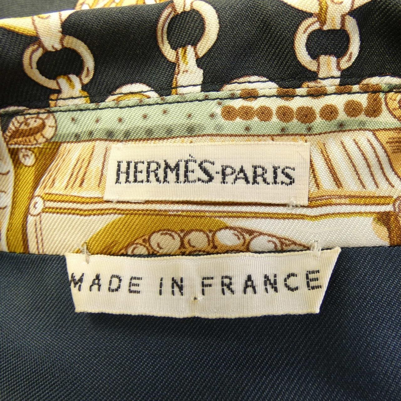 【ヴィンテージ】エルメス HERMES TERRES PRECIEUSES ツイルレーヌ. シャツ