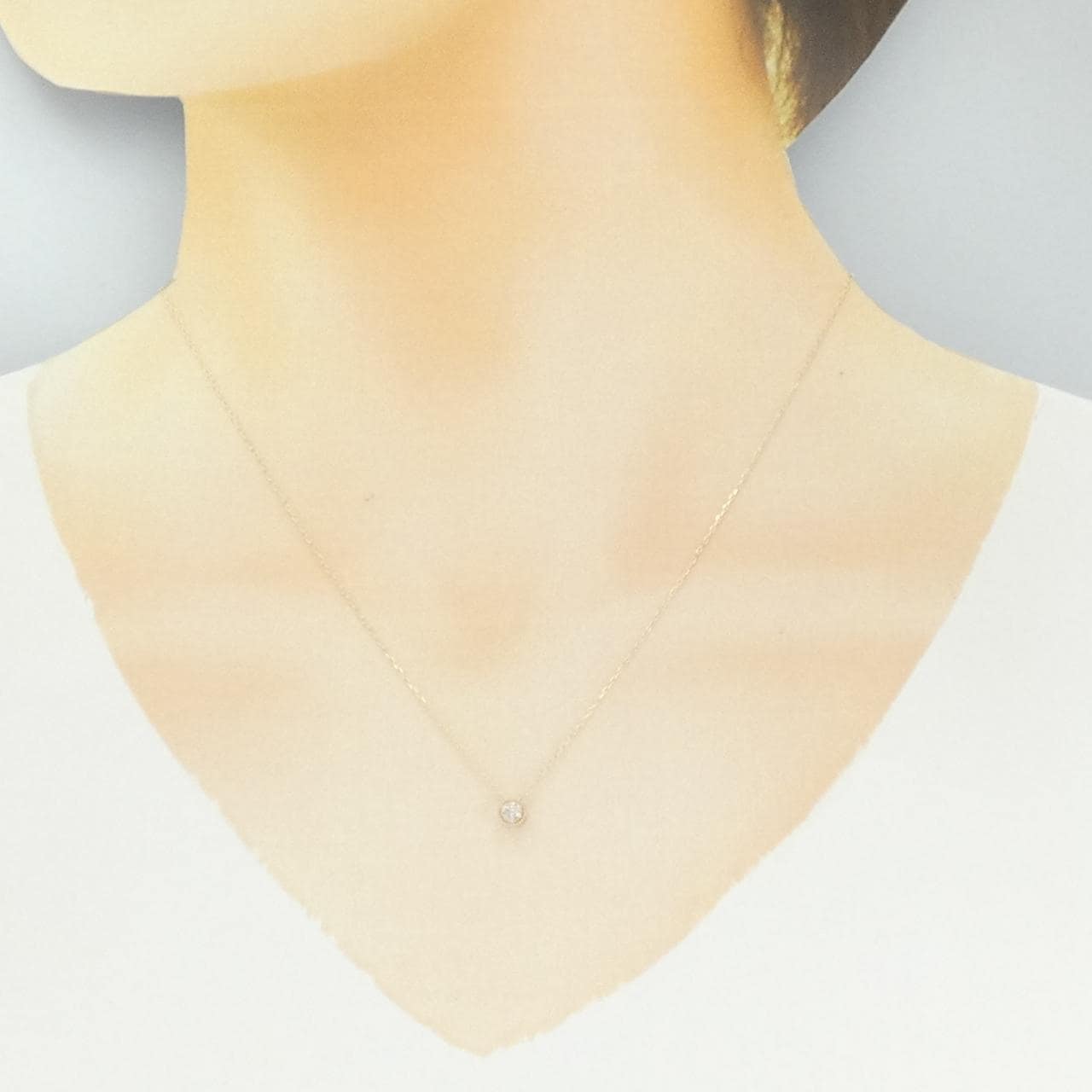 K10YG ダイヤモンド ネックレス 0.03CT