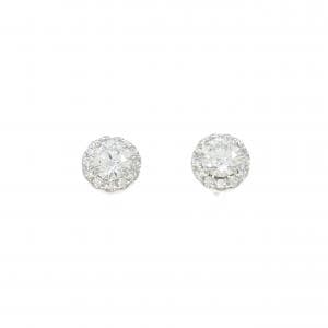 【リメイク】PT/ST ダイヤモンド ピアス 0.235CT 0.239CT D VS2 3EXT-EXT H&C