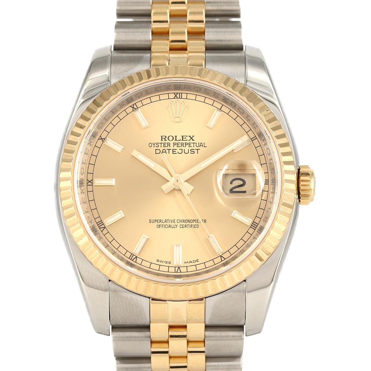 ロレックス デイトジャスト 116233 SSxYG 自動巻 D番