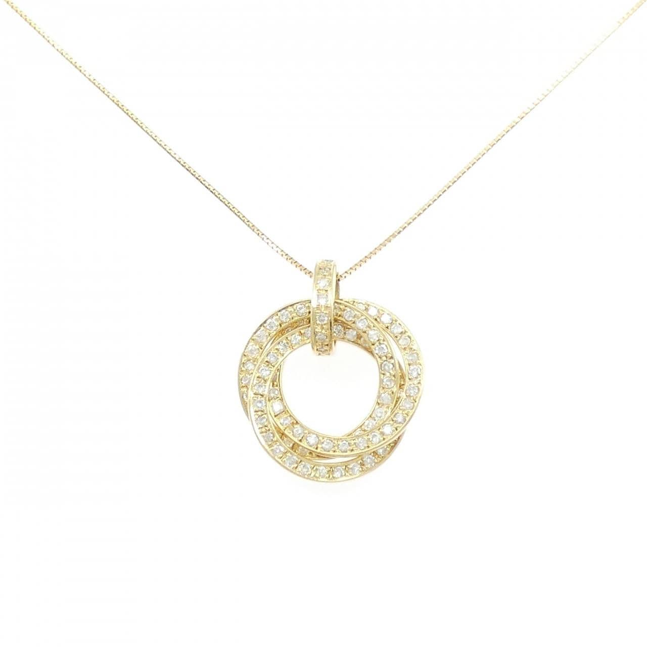 K18YG ダイヤモンド ネックレス 1.01CT
