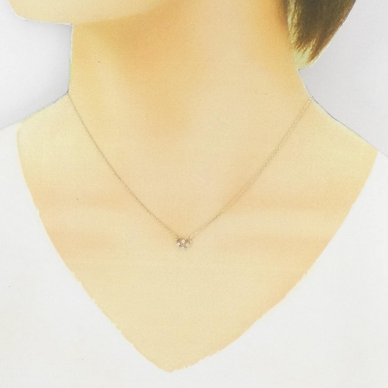 ジュピター ハート ダイヤモンド ネックレス 0.04CT