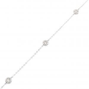 PT950/PT850 ダイヤモンド ブレスレット 0.10CT