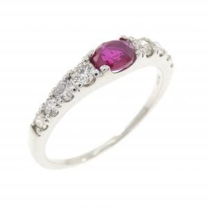 PT900 ルビー リング 0.37CT