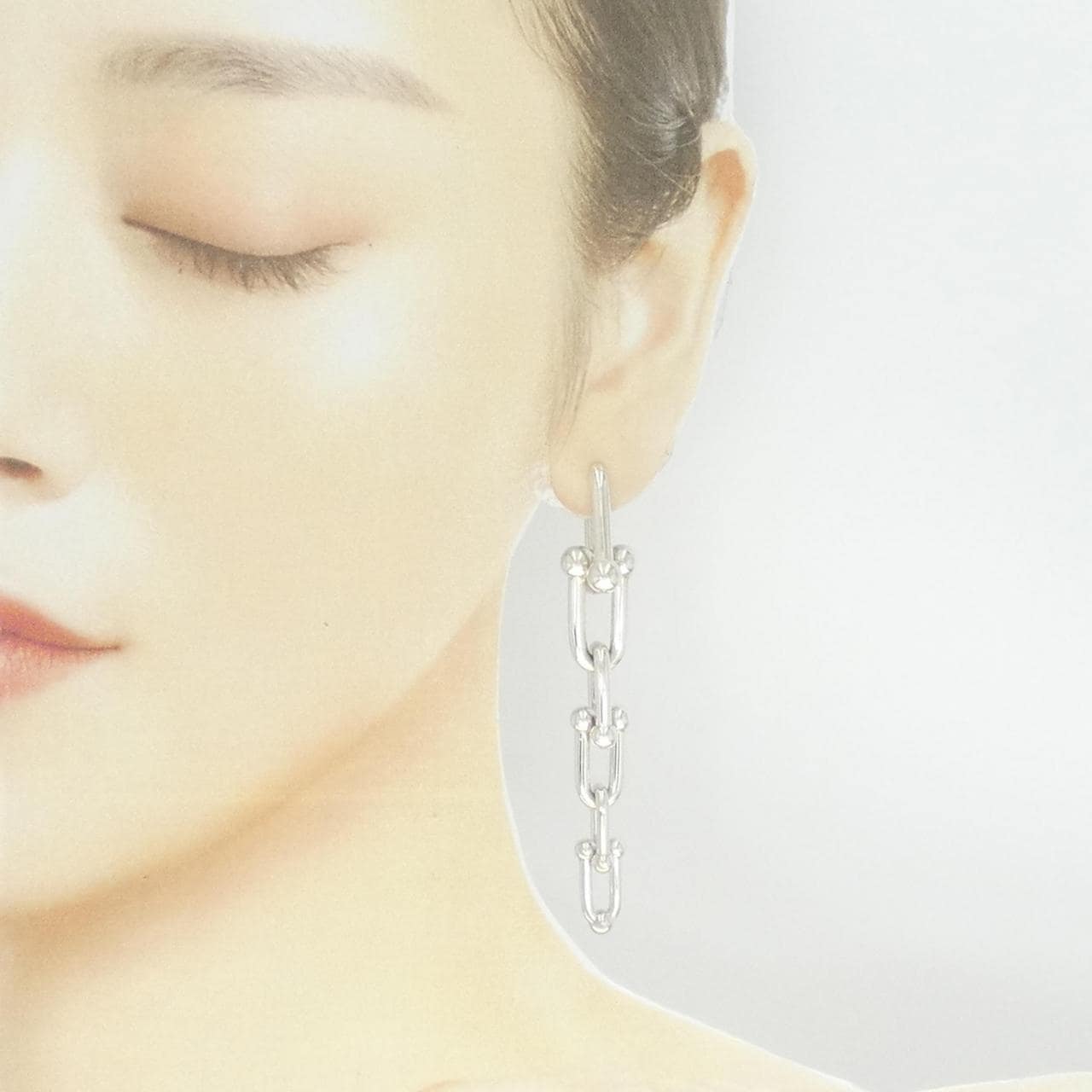 TIFFANY graduated link earrings