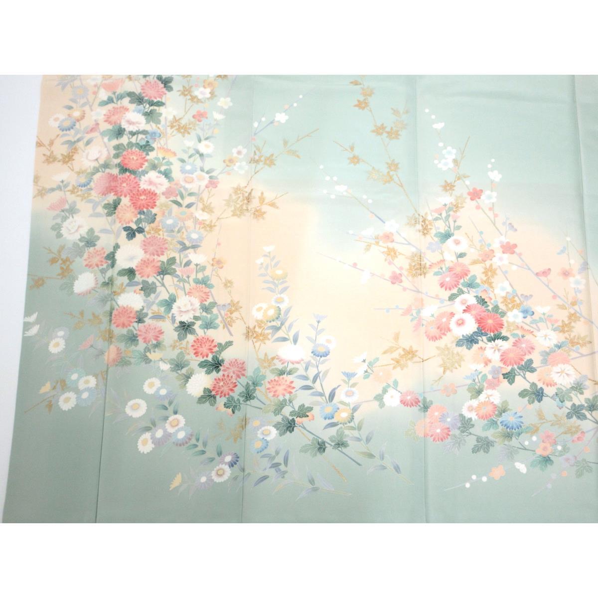 【未使用品】訪問着　友禅金彩加工　ボカシ染