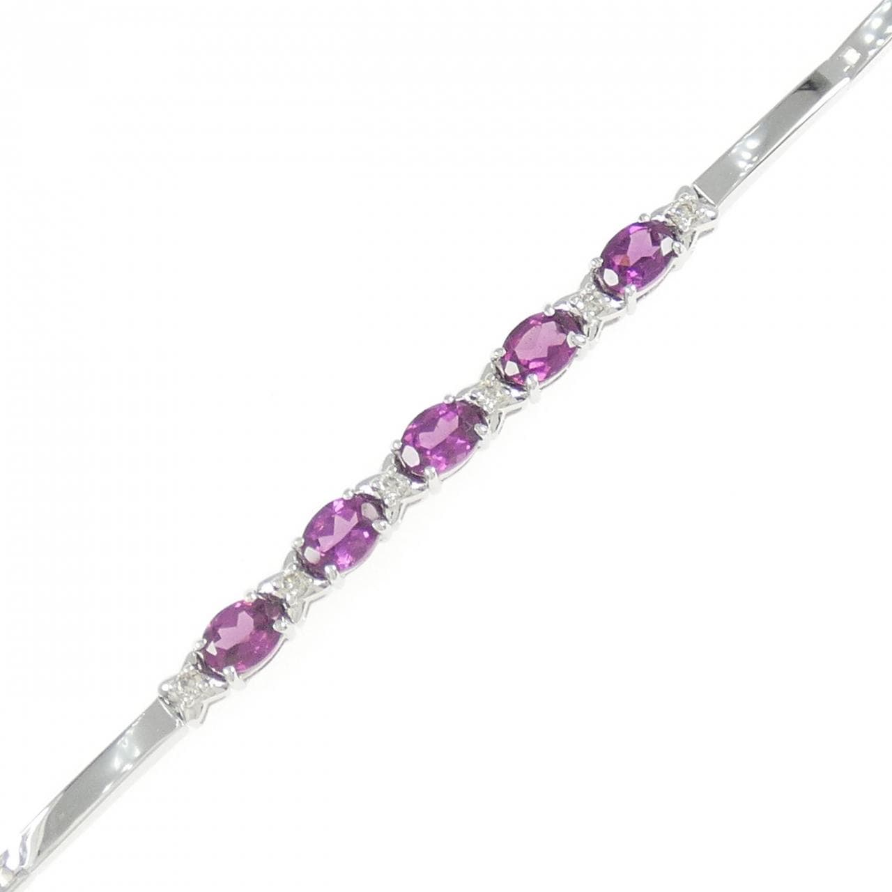 K18WG ガーネット ブレスレット 1.16CT