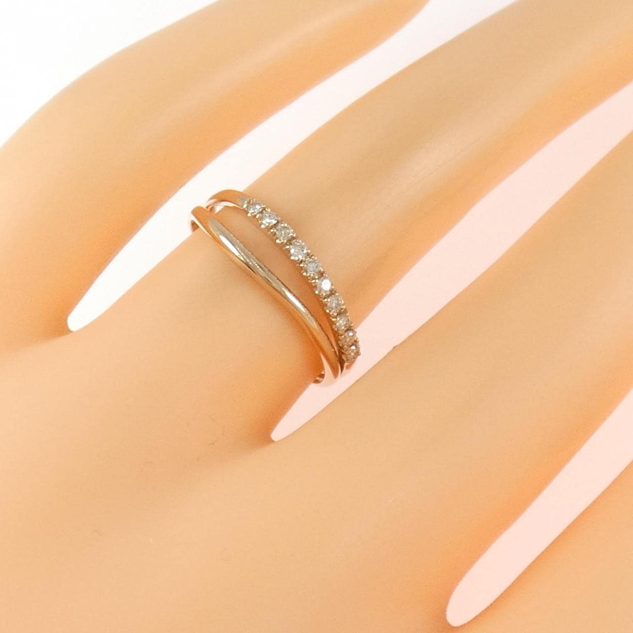 K18PG ダイヤモンド リング 0.10CT